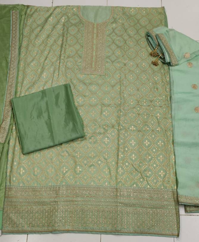 AMIRAH KHWAHISH Dola Jecard Silk With button Heavy Designer salwar suit